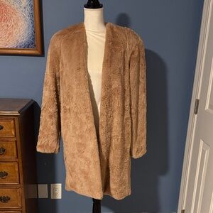 dusty pink Faux Fur Coat M